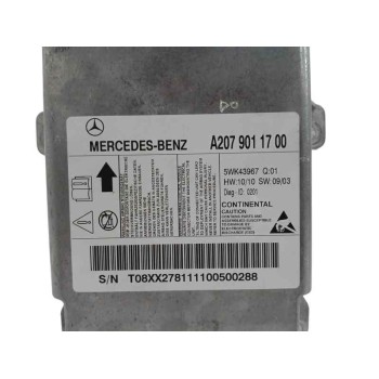 Recambio de centralita airbag para mercedes-benz clase e coupe (w207) 2.1 cdi e220 referencia OEM IAM A2079011700 5WK43967 
