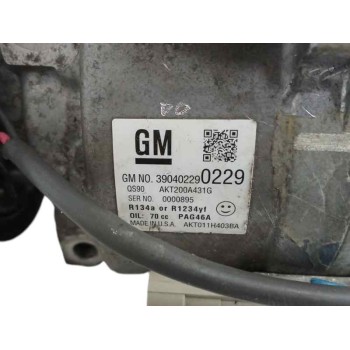 Recambio de compresor aire acondicionado para opel adam 1.4 16v cat (a 14 xel / ldd / l2z) referencia OEM IAM 39040229 AKT200A43