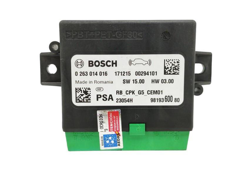 Recambio de modulo electronico para peugeot 508 sw 2.0 blue-hdi fap referencia OEM IAM 9819360080 0263014016 