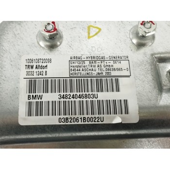 Recambio de airbag lateral delantero derecho para bmw serie 7 (e65/e66) 730d referencia OEM IAM 34824046803U 30321242B 