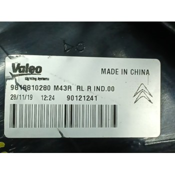 Recambio de piloto trasero derecho para citroën c-elysée 1.5 blue-hdi fap referencia OEM IAM 9818810280 90121241 