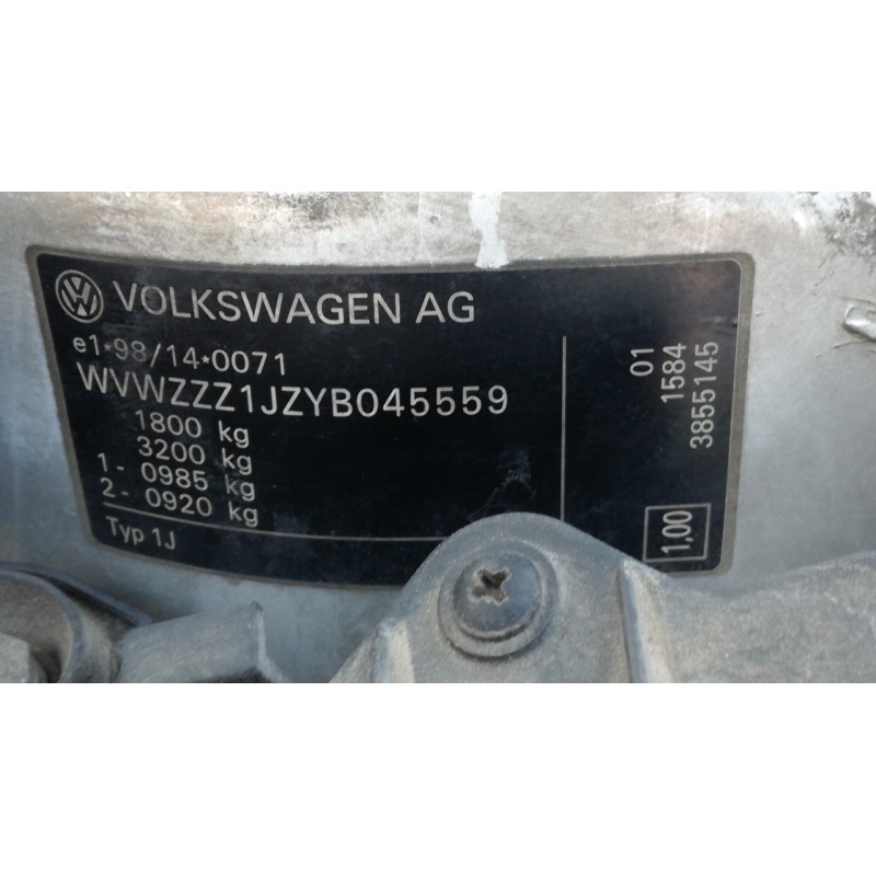 VOLKSWAGEN GOLF IV (1J1) 1999