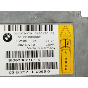 Recambio de centralita airbag para bmw serie 7 (e65/e66) 730d referencia OEM IAM 65776933021 037078076 