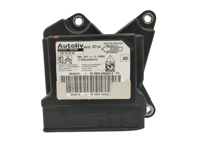 Recambio de centralita airbag para citroën c4 picasso 1.6 blue-hdi fap referencia OEM IAM 9807547380 620644600 