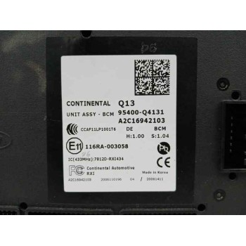 Recambio de modulo electronico para kia niro e-niro drive referencia OEM IAM 95400Q4131 CONJUNTO DE UNIDAD INMOVILIZADOR 