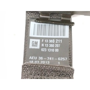 Recambio de cinturon seguridad trasero derecho para opel astra j gtc sportive referencia OEM IAM 13380211 13380207 