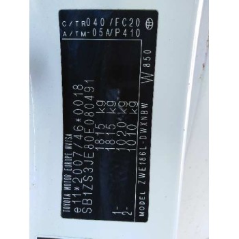 toyota auris touring sports (e18) del año 2014