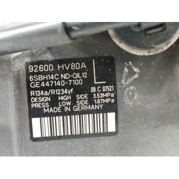 Recambio de compresor aire acondicionado para nissan qashqai (j11) (2021 - ...) 1.3 dig-t referencia OEM IAM 92600HV80A  