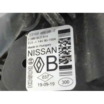 Recambio de alternador para nissan qashqai (j11) (2021 - ...) 1.3 dig-t referencia OEM IAM 231004BE0BF 150A F000BL0814