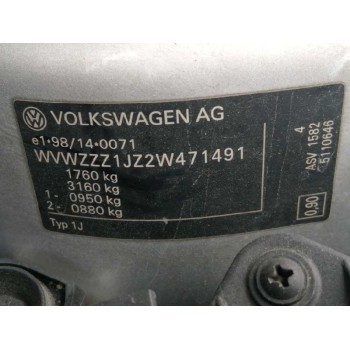 volkswagen golf iv berlina (1j1) del año 2002