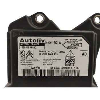 Recambio de centralita airbag para citroën c4 picasso 1.6 blue-hdi fap referencia OEM IAM 9807547380 620644600 