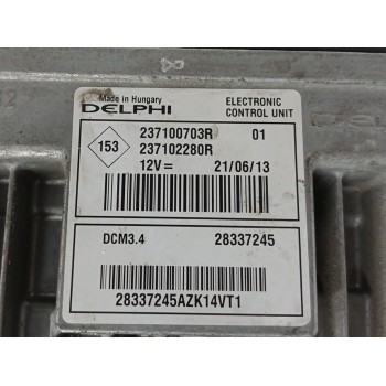 Recambio de centralita motor uce para dacia duster 1.5 dci diesel fap cat referencia OEM IAM 237100703R 237102280R 