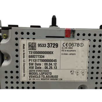 Recambio de sistema audio / radio cd para chevrolet trax 1.7 diesel cat referencia OEM IAM 95333729  