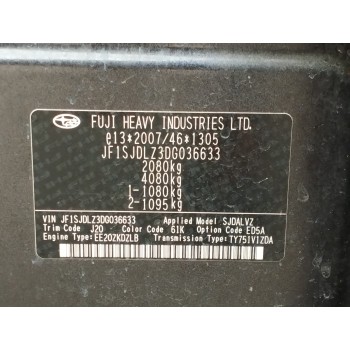 Recambio de carroceria corte para subaru forester 2.0 diesel cat referencia OEM IAM   