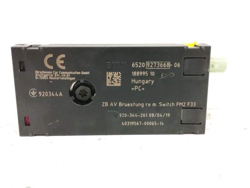 Recambio de modulo electronico para bmw serie 4 cabrio (f33) 2.0 referencia OEM IAM 65209273668 Recambio de modulo electronico para bmw serie 4 cabrio (f33) 2.0 referencia OEM IAM 65209273668