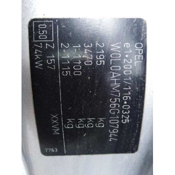 opel zafira b del año 2006