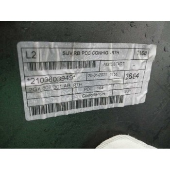 Recambio de paragolpes trasero para volkswagen t-roc 2.0 tdi referencia OEM IAM 2GA807301AB 2GA807521S 2GA807521