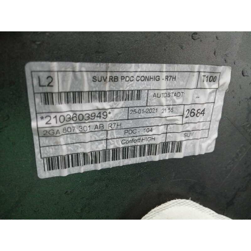 PARAGOLPES TRASERO 2GA807521S 2GA807521