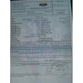 ford mondeo berlina (ge) del año 2000