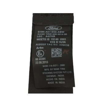 Recambio de cinturon seguridad trasero derecho para ford ka+ ultimate referencia OEM IAM G1B5A611B68ABW  