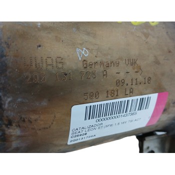 Recambio de catalizador para seat leon st (5f8) 1.5 16v tsi act referencia OEM IAM 2Q0131723A 5Q0131701AS 
