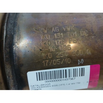 Recambio de catalizador para volkswagen eos (1f7) 1.4 16v tsi referencia OEM IAM 1K0131701DE 1K0178PB 1K0254200Q