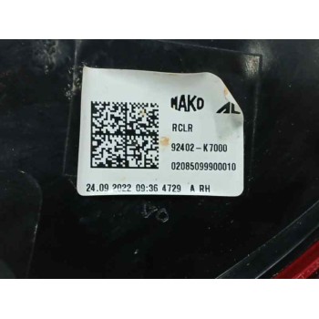 Recambio de piloto trasero derecho para hyundai i10 (ac3) (2020 - ...) 1.0 mpi referencia OEM IAM 92402K7000  