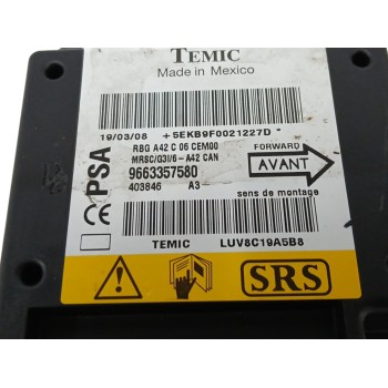 Recambio de centralita airbag para citroën c3 pluriel 1.4 referencia OEM IAM 9663357580  