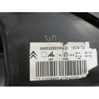 Recambio de faro izquierdo para citroën c3 pluriel 1.4 referencia OEM IAM 96853292380 PARA PULIR 