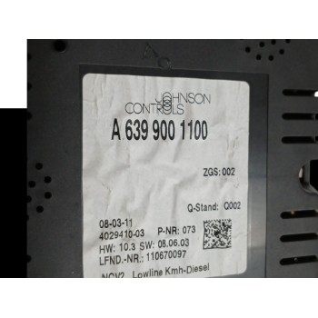 Recambio de cuadro instrumentos para mercedes-benz vito kasten (639) 2.1 cdi referencia OEM IAM A6399001100  