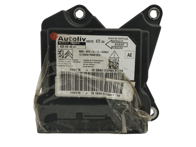 Recambio de centralita airbag para citroën c4 picasso 1.2 12v e-thp referencia OEM IAM 9807547380 620644600 Recambio de centralita airbag para citroën c4 picasso 1.2 12v e-thp referencia OEM IAM 9807547380 620644600