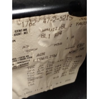 Recambio de carroceria corte para audi a3 (8l) 1.8 20v referencia OEM IAM   