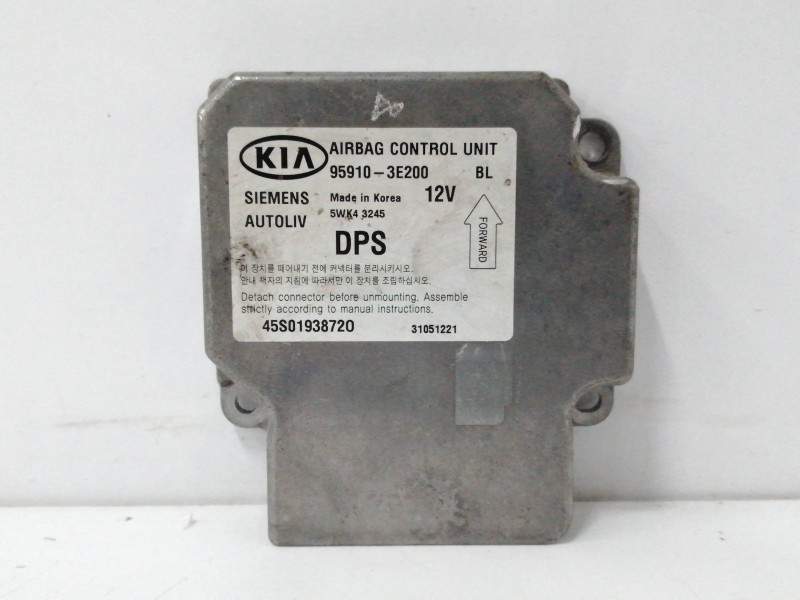 Recambio de centralita airbag para kia sorento 2.5 crdi cat referencia OEM IAM 959103E200 5WK43245 Recambio de centralita airbag para kia sorento 2.5 crdi cat referencia OEM IAM 959103E200 5WK43245