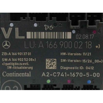 Recambio de modulo electronico para mercedes-benz clase a (w176) 2.1 cdi cat referencia OEM IAM A1669000218 A2C7411670500 