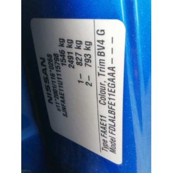 nissan note (e11, ne11) del año 2007