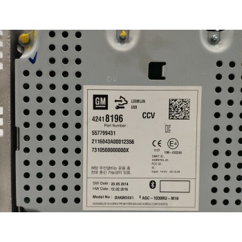 Recambio de sistema audio / radio cd para opel mokka 1.6 cdti dpf referencia OEM IAM 42418196 VEHICULO INGLES 
