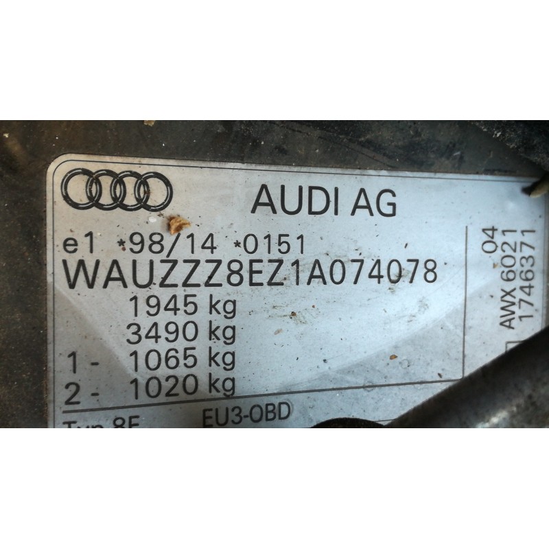 AUDI A4 B6 (8E2) 2001