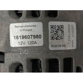Recambio de alternador para citroën c4 picasso 1.2 12v e-thp referencia OEM IAM 1619607980 120A 