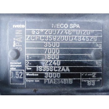 iveco daily ka del año 2012