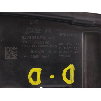 Recambio de piloto delantero derecho para citroën c4 picasso 1.2 12v e-thp referencia OEM IAM 9676036280  