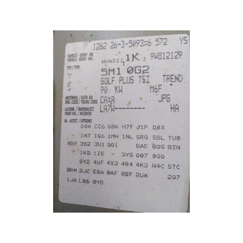 CUADRO INSTRUMENTOS VP8V1F10849AC