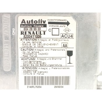 Recambio de centralita airbag para renault megane ii berlina 3p 1.5 dci diesel referencia OEM IAM 8200411006 604289900 