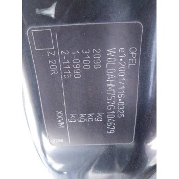 opel zafira b del año 2007