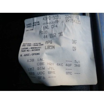 volkswagen polo berlina (6n1) del año 1999