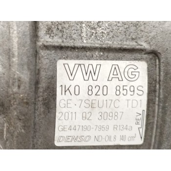 Recambio de compresor aire acondicionado para seat toledo (5p2) 1.9 tdi referencia OEM IAM 1K0820859S 7SEU17C 4471907959