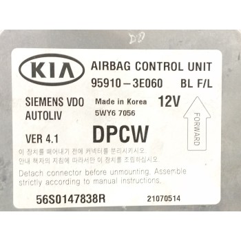 Recambio de centralita airbag para kia sorento 2.5 crdi referencia OEM IAM 959103E060 5WY67056 