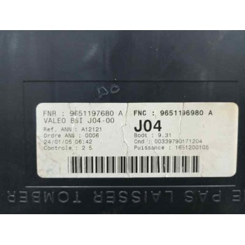 Recambio de caja reles / fusibles para peugeot 307 (s1) 1.6 hdi referencia OEM IAM 9651197680A  