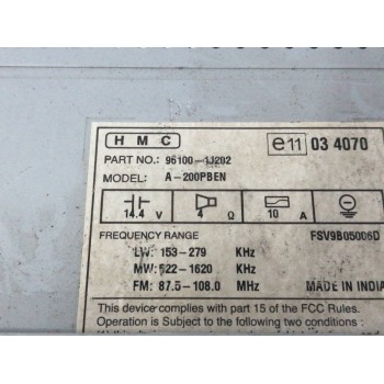Recambio de sistema audio / radio cd para hyundai i20 1.4 crdi cat referencia OEM IAM 961001J202  