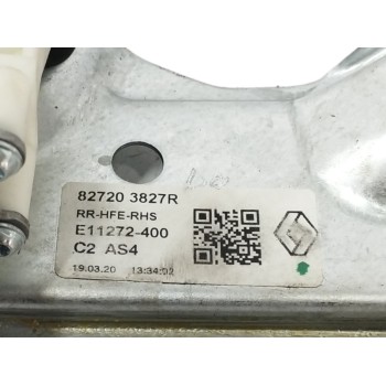 Recambio de elevalunas trasero derecho para renault kadjar 1.5 blue dci diesel fap referencia OEM IAM 827203827R  