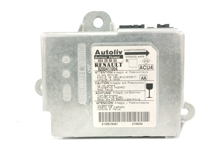 Recambio de centralita airbag para renault megane ii familiar 1.5 dci diesel referencia OEM IAM 8200411004 604289600 